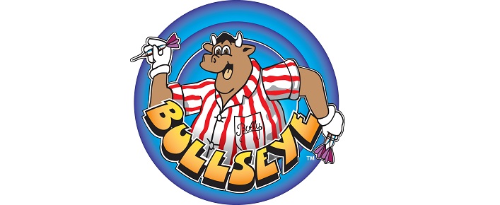 Bullseye  You Can’t Beat A Bit Of Bully 3D Badge Retro Darts TV Programs 50mm 